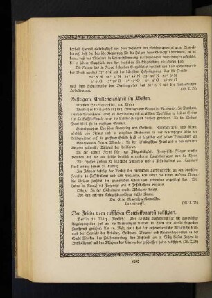 Der Friede vom russischen Sowjetkongreß ratifiziert.