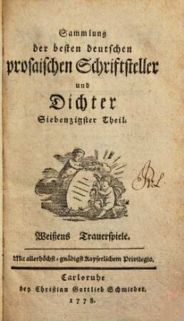 Trauerspiele, 2. Die Befreyung von Theben. Atreus und Thyest. Rosemunde. Romeo und Julia