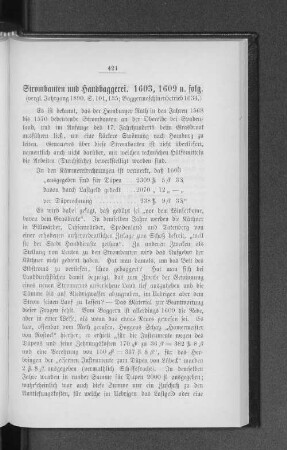 Strombauten und Handbaggerei. 1603, 1609 u. folg. : ( vergl. Jahrgang 1890. S. 101, 135; Baggermaschinenbetrieb 1634.)