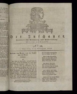 No. 92 - 1. August 1822