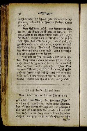 Funfzehnte Erzählung. Von einer wunderbaren Errettung.