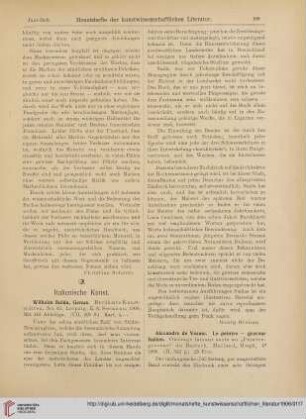 [Rezension von: Wilhelm Suida, Genua. Berühmte Kunststätten]