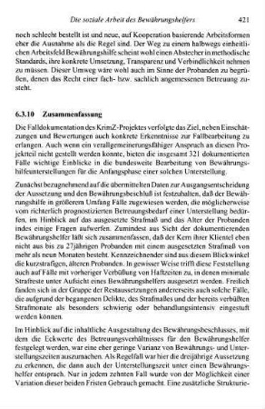 421-423, 6.3.10 Zusammenfassung