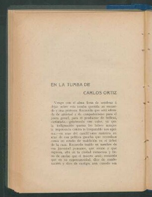 En la tumba de Carlos Ortíz
