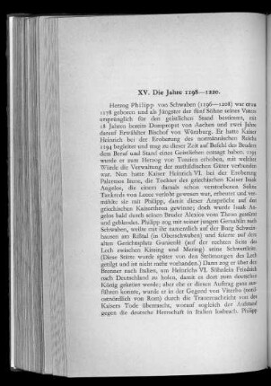 XV. Die Jahre 1198-1220.