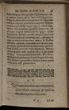 §. V. Quinam injuriarum teneantur, qua etiam ratione & quibus modis injuria inferatur.
