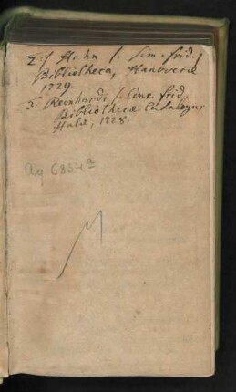Handschriftliches Inhaltsverzeichnis des Sammelbandes - Fortsetzung