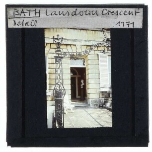 Bath, Lansdown Crescent : Hauseingang