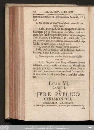 Caput I. De Iure Publico Ceremoniali.