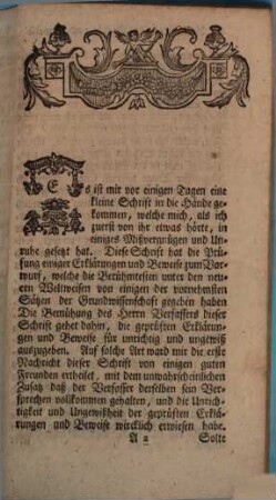 Rettung einiger Erklärungen und Beweise der Metaphysik