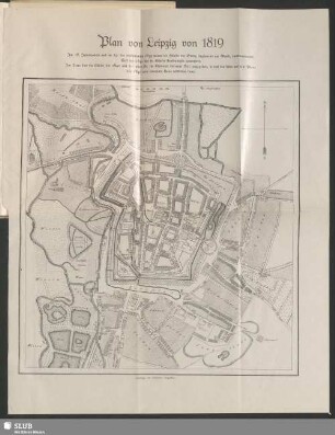 Plan von Leipzig von 1819