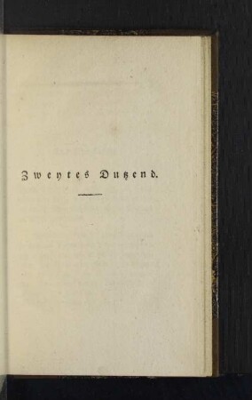 Zweytes Dutzend.