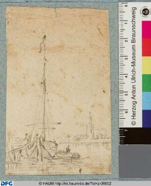 Segelschiff mit eingeholten Segeln