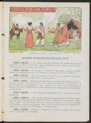Recuerdos históricos : Sucesos acaecidos el dia 9 de julio