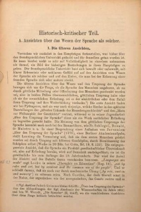 Historisch-kritischer Teil.