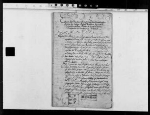 Lebenslauf ('Personalia') der Landgräfin Dorothea Charlotte