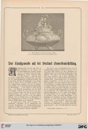 Das Kunstgewerbe auf der Berliner Gewerbeausstellung