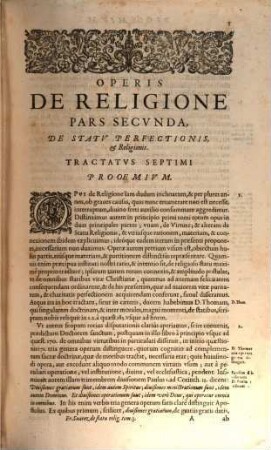 Operis De Religione Tomus ..., 3. Complectens Tractatum Septimum De obligationibus quae Religiosum constituunt, vel ad illum disponunt