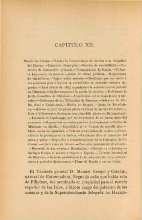 Capítulo XII. Mando de Crespo. - ...