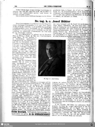 Dr. ing. h. c. Josef Bühler