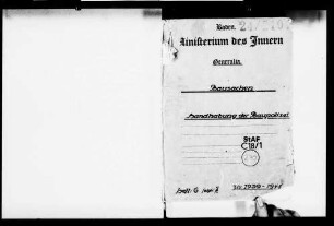Handhabung verschiedener baupolizeilicher Vorschriften (Generalia)