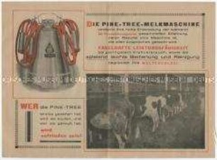 Melkmaschinen der Firma Pine Tree Milker
