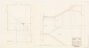 Park Hotel, Posen: Kellertreppe: Grundriss, Schnitt 1:20