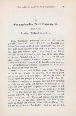 349-350 Ein ungedruckter Brief Bugenhagens