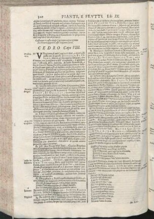 Cedro Capo VIII. [Cerro. Cap. IX., Cipresso. Capo X., Cotogno Capo XI., Elera Capo XII., Fico, Fico Salvatico, Fico D'India, Fico D'Egitto Cap. XIII., Frassino. Cap. XIV., Gelso Moro Capo. XV.]