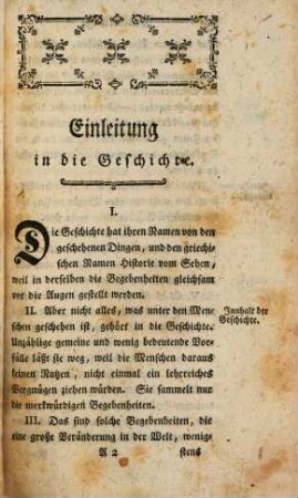 Auszug der allgemeinen Weltgeschichte : mit einer Einleitung. Zum Gebrauche der niedern Schulen in Baiern, [1]