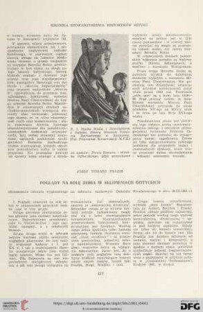 Poglądy na rolę żebra w sklepieniach gotyckich : (Streszczenie referatu wygłoszonego na zebraniu naukowym Oddziału Wrocławskiego w dniu 20.III.1961 r.)