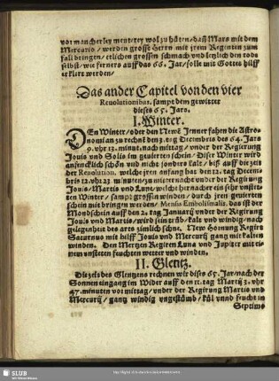 Das Ander Capitel von den vier Revolutionibus, sampt dem gewitter dieses 65. Jars
