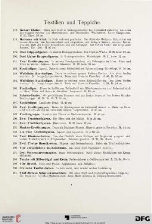 Textilien und Teppiche (Nr. 177-261)