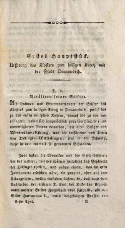 Geschichte des Klosters zum Heil. Kreutz in Donauwörth. 1, Von den Urahnen seiner Stifter an bis zum Jahre 1518