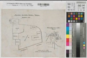 Eisborn (Balve) Lageplan des Gutes 1910 1 : 500/2500 27 x 37,5 Zeichnung Landsberg-Velensches Bauamt Landsberg-Velen