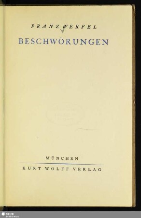 Beschwörungen