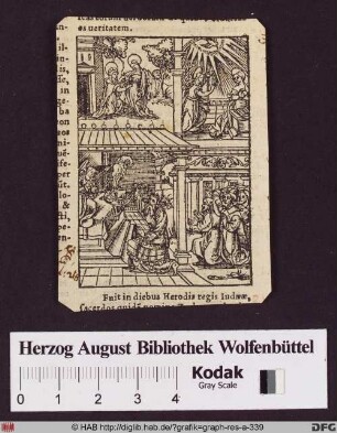 Biblische Szenen: Mariäe Heimsuchung, Verkündigung, Ankündigung des Messias vor Herodes.