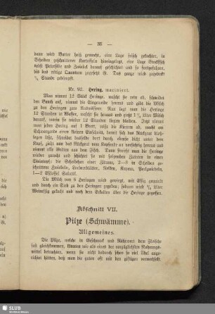 Abschnitt VII. Pilze (Schwämme)