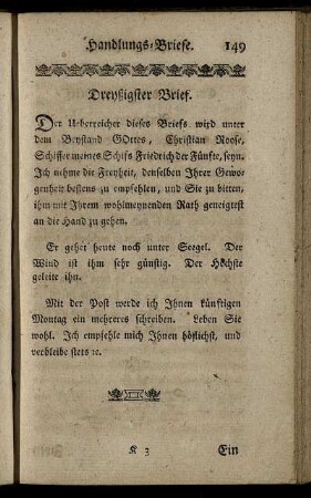 Dreyßigster Brief. - Neun und dreyßigster Brief.