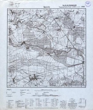 2536 Spornitz, Topographische Karte 1:25000 (4 cm - Karte)