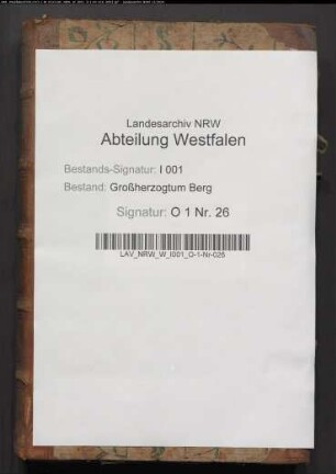 Urkundenregister des Notars Ludwig Lyncker zu Rheda