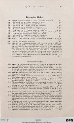 Personenmedaillen (Nr. 2443-2597)