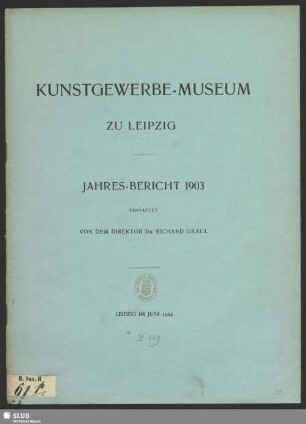 1903(1904): Jahres-Bericht