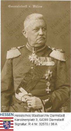Bülow, Karl Graf v. (1846-1921) / Porträt in Uniform, Halbfigur