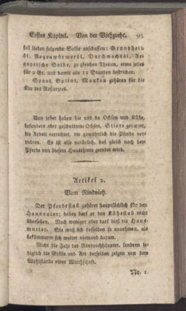 Artikel 2. Vom Rindvieh