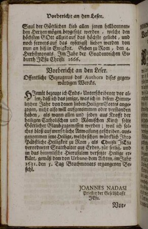 Vorbericht an den Leser.