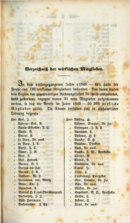 Jahresbericht des Physikalischen Vereins Frankfurt am Main. 1849/50