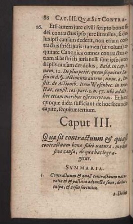Caput III. Qua sit contractuum & quasi contractuum bona fidei natura