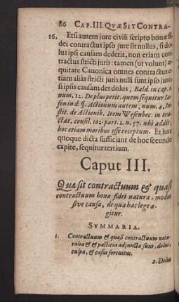 Caput III. Qua sit contractuum & quasi contractuum bona fidei natura