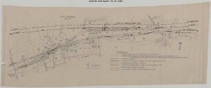 Hangelar, Bahnhof (neu): Lageplan neuer Bahnhof Hangelar samt Gleisanlagen der Kleinbahn Beuel - Großenbusch samt Kleinbahn-Anschlussgleis Hanga. Ohne Verbindung RSE - Kleinbahn.